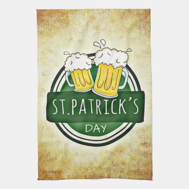 St. Patrick's Day Bers Geschirrtuch (Vertikal)
