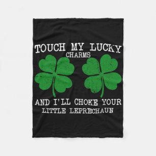 St. Patricks Day Berühre Mein Glücksbringer Spaß H Fleecedecke
