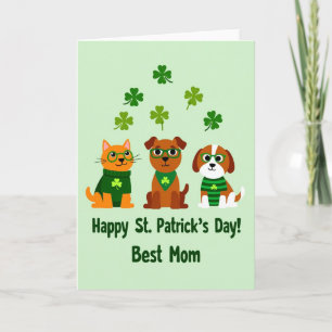 St. Patricks Day Beste-Mutter-Karte für Haustiere Karte