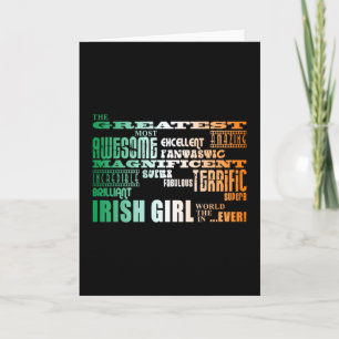 St Patrick's Day : Bestes irisches Mädchen der Wel Karte