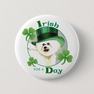 St. Patrick's Day Bichon Button