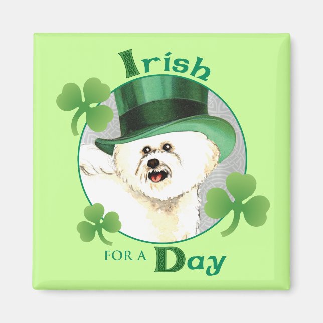 St. Patrick's Day Bichon Magnet (Vorne)