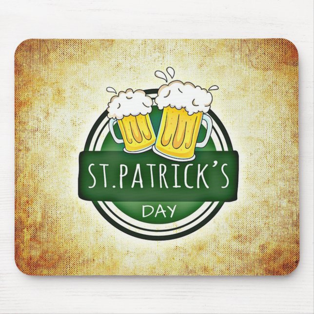 St. Patrick's Day Biere Mousepad (Vorne)