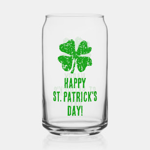St. Patricks Day Bierglas mit Glücksklee Dosenglas