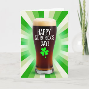 St. Patricks Day Bierkarte Karte