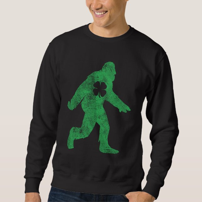 St Patricks Day Bigfoot Sasquatch Saint Paddys Iri Sweatshirt (Vorderseite)