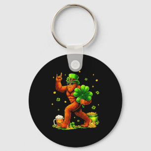 St. Patricks Day Bigfoot Sasquatch Shamrock Männer Schlüsselanhänger