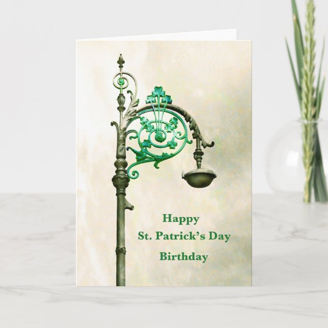 St. Patrick's Day Birthday Grußkarte Karte (Vorderseite)