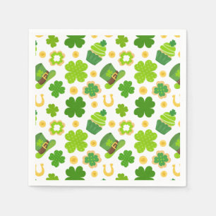 St. Patrick's Day Birthday Lucky Kleeblatts Patter Serviette