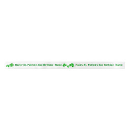 St Patrick's Day Birthday Personalized Name Satinband
