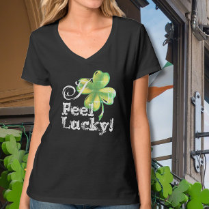 St. Patrick's Day Black Kleeblatt T-Shirt