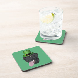 St. Patrick's Day Black Labrador Getränkeuntersetzer