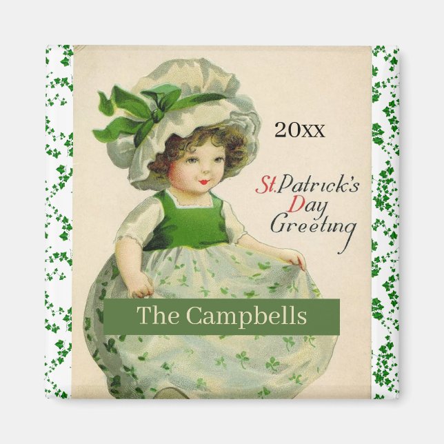 St. Patrick's Day Blumenvliesmagnet Magnet (Vorne)