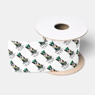 St Patrick's Day Boston Terrier Dog (schwarz) Funn Satinband