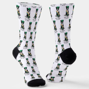 St. Patrick's Day Boston Terrier Dog (schwarz) Nie Socken