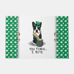 St. Patrick's Day Boston Terrier (schwarzer) Niedl Fußmatte