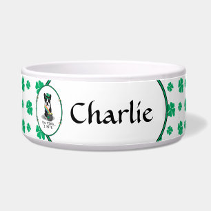 St. Patrick's Day Boston Terrier (schwarzer) Niedl Napf