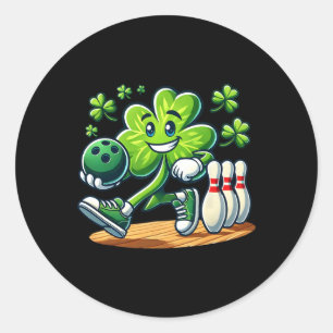 St Patrick's Day Bowling Boys Girls Niedliches Kle Runder Aufkleber