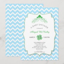 St Patrick's Day Boy Baby Shower lädt ein