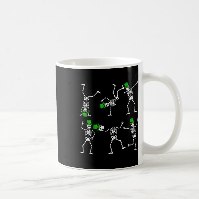 St Patrick's Day Boys Kinder tanzen Skeleton Hat L Kaffeetasse (Rechts)