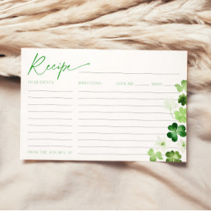 St. Patricks Day Brautparty-Rezeptkarte Einladung