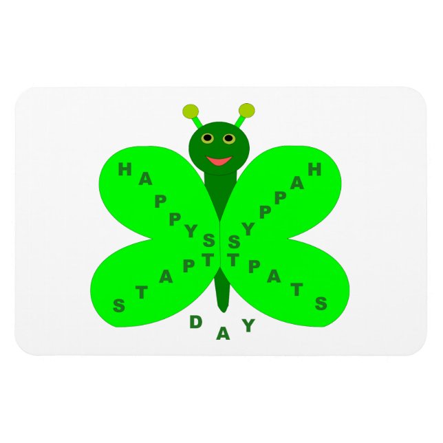 St. Patricks Day Butterfly Magnet (Horizontal)