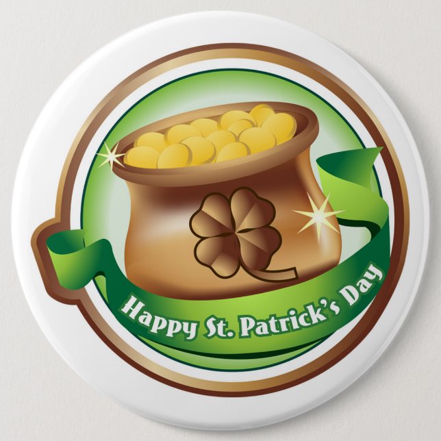 St Patrick's Day Button/Clovers Button (Vorderseite)