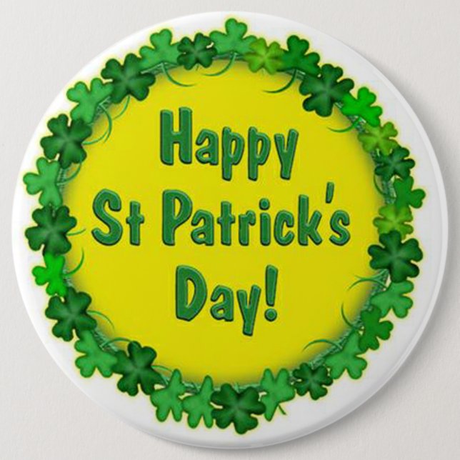St Patrick's Day Button/Clovers Button (Vorderseite)