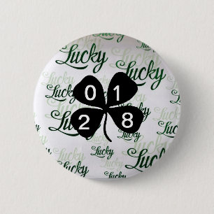 St Patrick's Day Button mit Jahr