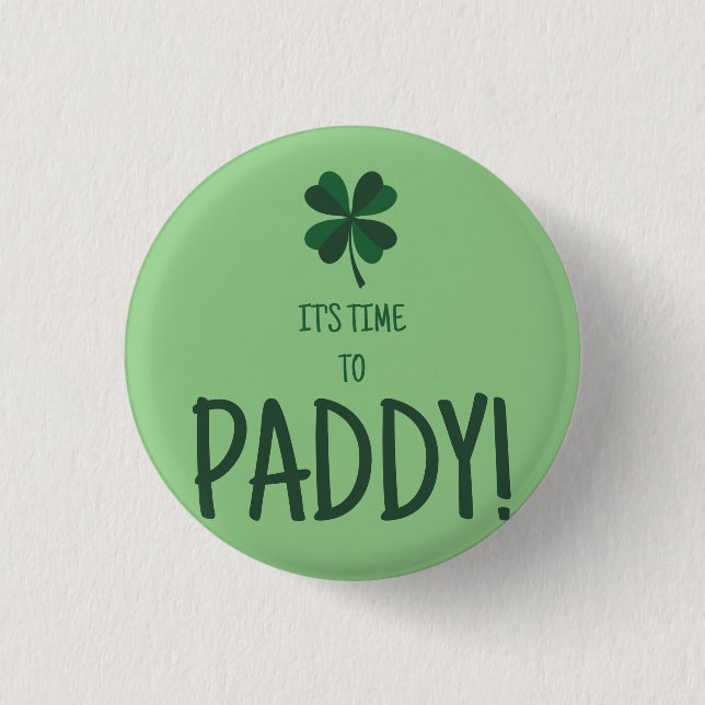 St. Patrick's Day Buttons, grün Button (Vorderseite)