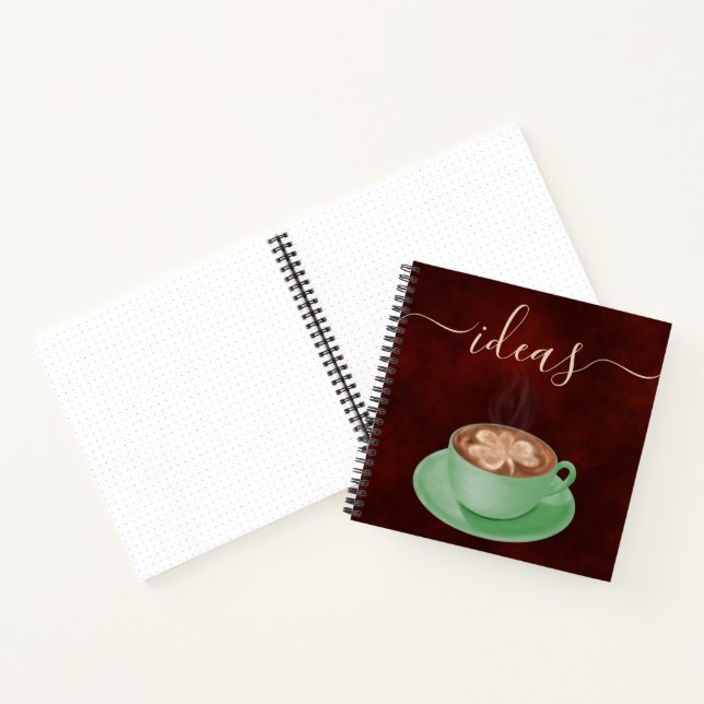 St. Patrick's Day Cappuccino Kaffee Notizbuch (Innenseite)
