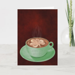 St. Patrick's Day Cappuccino Kunst, Dichtung und M Karte