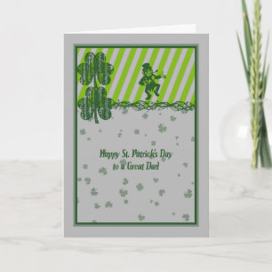 St. Patrick's Day Card für den Vater mit Kleeblätt Karte