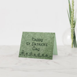 St. Patrick's Day Card mit Kleeblatt-Grenz-Design Karte