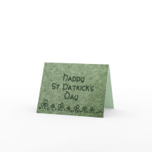 St. Patrick's Day Card mit Kleeblatt-Grenz-Design