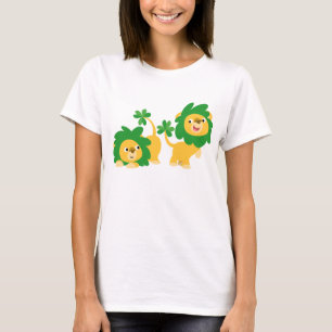 St Patrick's Day Cartoon Löwen T - Shirt