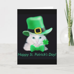 St.Patricks Day Cat Card Karte