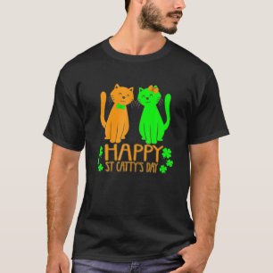 St. Patrick's Day Cat gibt Happy St. Catty Day T-Shirt