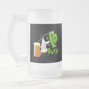 St. Patrick's Day Cat Mattglas Bierglas