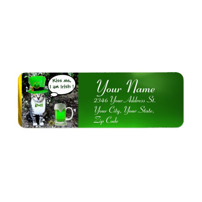 ST PATRICK'S DAY CAT WITH GREEN IRISH BEER (Vorne)