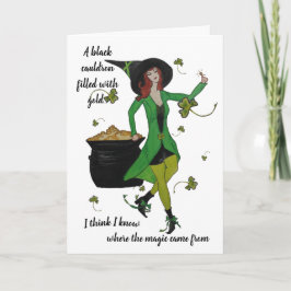 ST Patrick's Day Cauldron of Gold card Karte