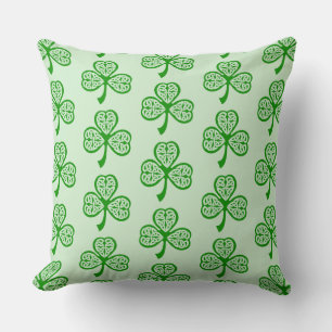 St. Patrick's Day Celtic Kleeblatts Throw Kissen