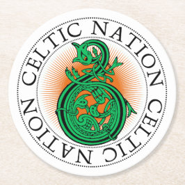 St Patricks Day Celtic Knot Party Runder Pappuntersetzer