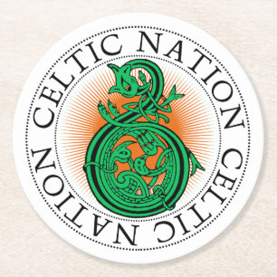 St Patricks Day Celtic Knot Party Runder Pappuntersetzer