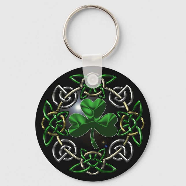 St. Patrick's Day Celtic Knotendesign Schlüsselanhänger (Vorderseite)