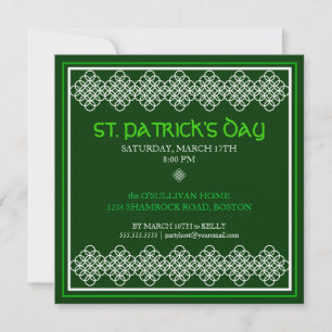 St. Patricks Day Celtic Motif Party Invitation