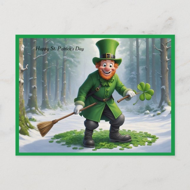 St. Patrick's Day Character Postkarte (Vorderseite)