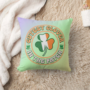 St. Patrick's Day Charm Niedliche Klee im Patch Kissen