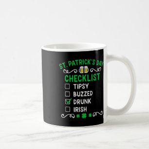 St. Patricks Day Checkliste Kaffeetasse