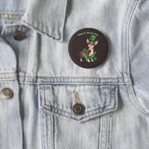 St. Patrick's Day Chihuahua Welpenknopf Button